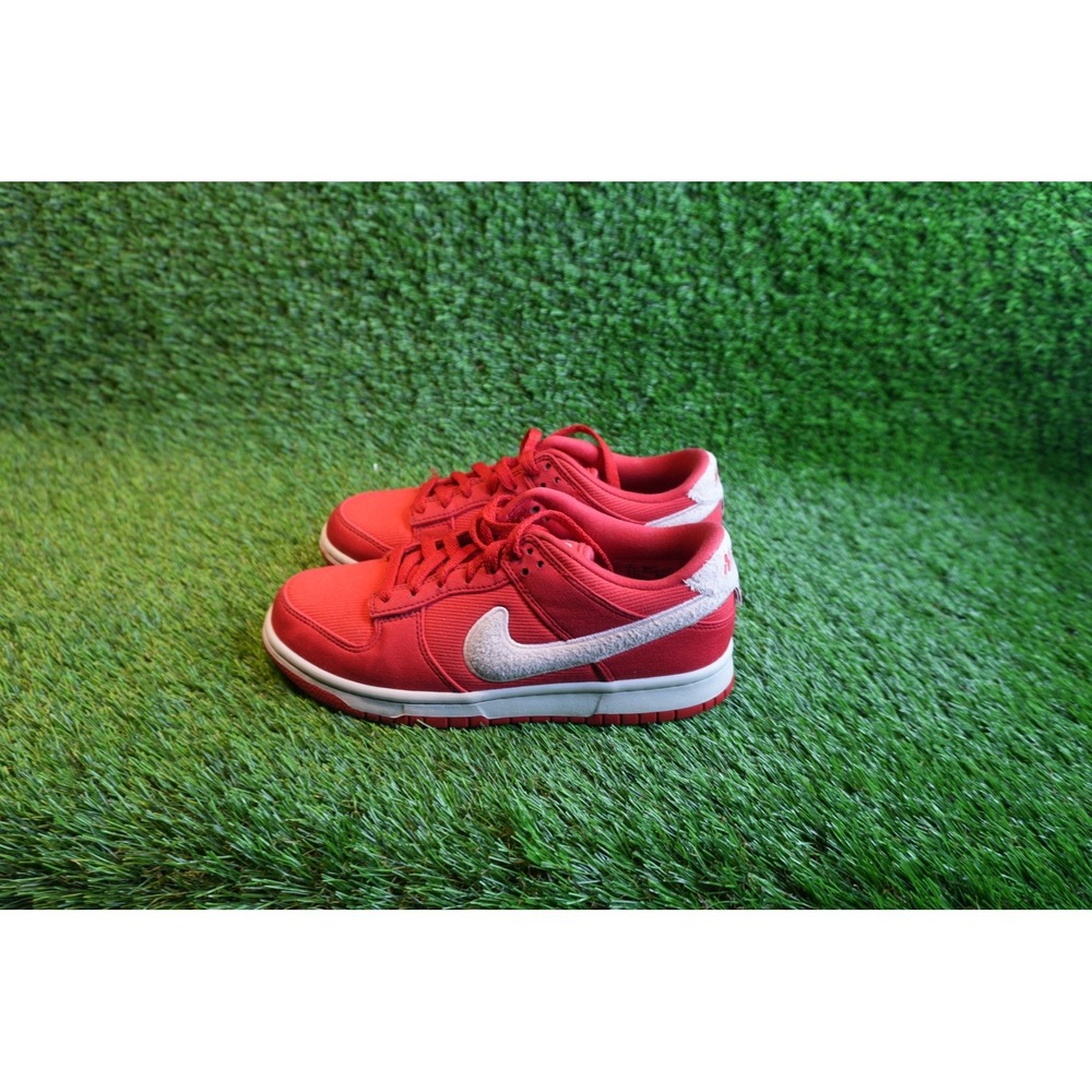 Nike Dunk Low Valentines Day 2024 Red Corduroy Heart Sneakers (6.5 Youth) - Picture 7 of 10